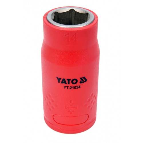 Головка торцева 1/2" діелектрична VDE,6-гранна,14мм, довжина 55мм. YATO YT-21034
