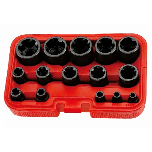 Набор торцевых головок EP Star Plus 1/4",3/8",1/2" (EP6–EP32),15 предметов. 7006 JTC