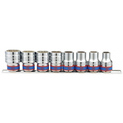 Набор головок 1/2" 10–19мм,12-гранных,8 предметов. KING TONY 4010MR01
