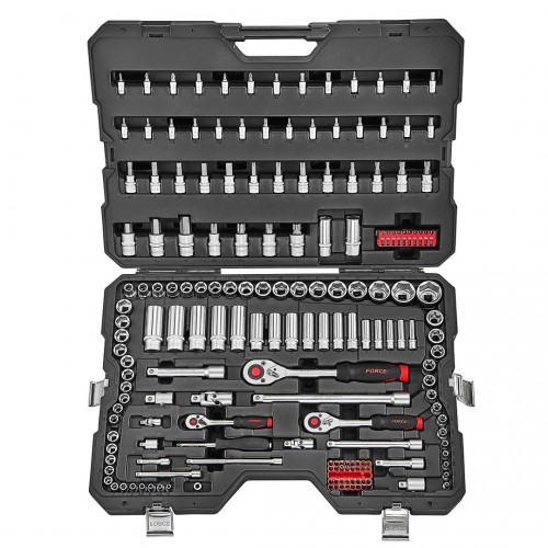 Набор инструмента 1/4", 3/8" и 1/2" 6-гранный180 пр. 41801 FORCE