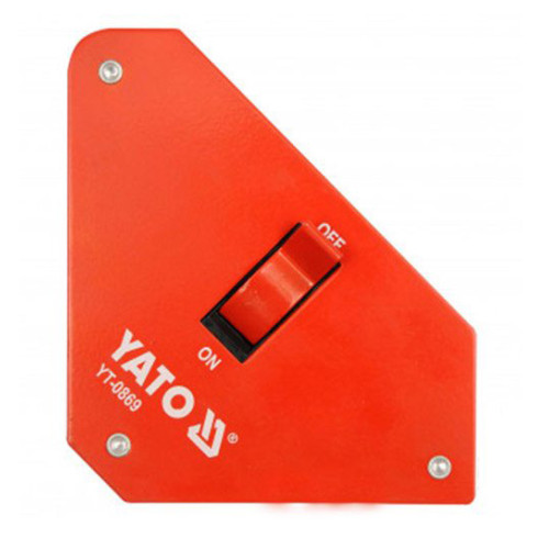 Магнітна струбцина для зварювання з перемикачем (117×192×32мм),25кг. YATO YT-0869