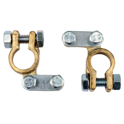 Клеммы аккумуляторные, латунные,2шт. VOREL 82431