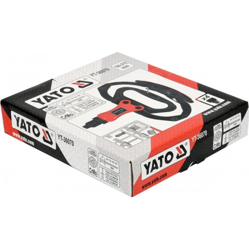 Заклепочник ручной YATO для нитов Ø= 2,4; 3,2; 4,0; 4,8 мм, l= 190- 270 мм YT-36070