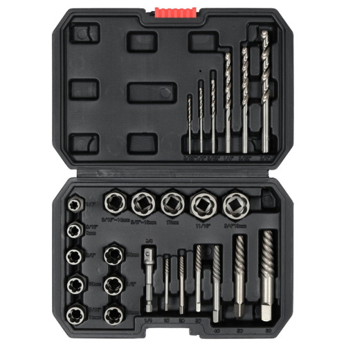 Набор инструментов для ремонта сломанных шпилек и поврежденных граней,26 предметов,(3/8"). YATO YT-05893