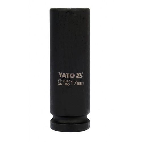 Головка торцевая ударная глубокая 1/2",6-гранная,17мм, длина 78мм. YATO YT-1037