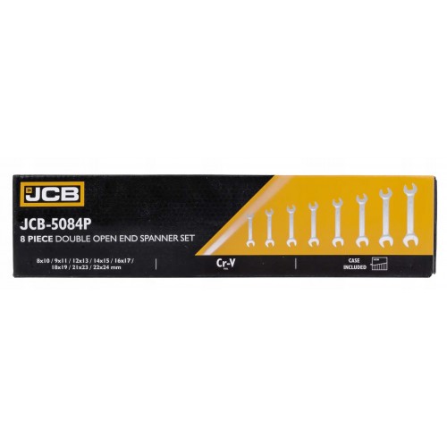 Набір рожково-накидних ключів в чохлі, (8-24 мм), 8 од. JCB Tools JCB-5084P