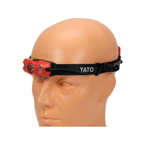 Фонарь диодный на лоб YATO; питание Li-Po 3,7 В 1000 мАч, 500 Lm, YT-08596