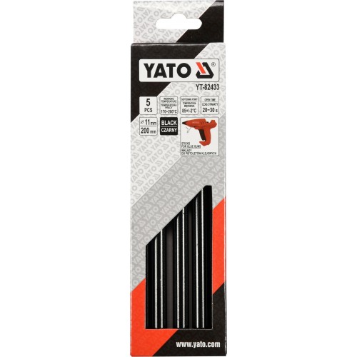 Стержни для термопистолета черные 11,2х200мм (5шт) YATO YT-82433