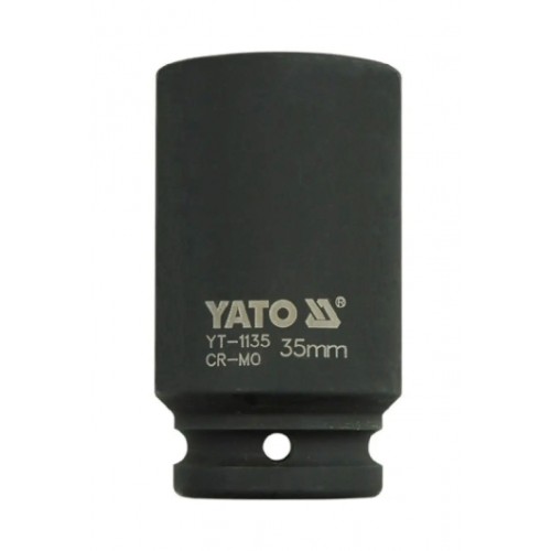 Головка торцевая ударная глубокая 3/4",6-гранная,35мм, длина 90мм. YATO YT-1135