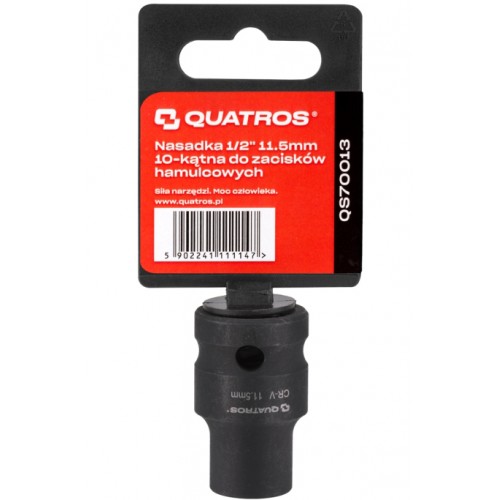 Головка для тормозного суппорта 1/2",10-гранная, 11,5мм. QUATROS QS70013