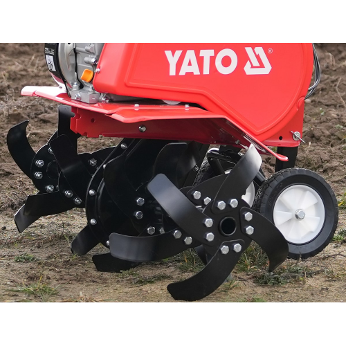 Культиватор бензиновий YATO: двигун- 6,5 КС, ширина борозни- 34-78 см, глибина- 160-300 мм, бак-1,2л