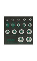 Набор головок Torx Plus EPR на квадрат 1/4, 3/8, 1/2 размеры 6EPR-32EPR 16ед. GABF1601 TOPTUL