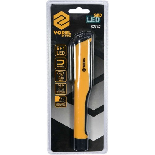 Фонарь светодиодный 6 + 1 LED VOREL 82742