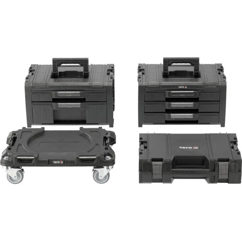 Ящики для инструментов с колесами S12 4 шт. модулей P05T2T341G2, 507x326x745 мм YATO YT-09191