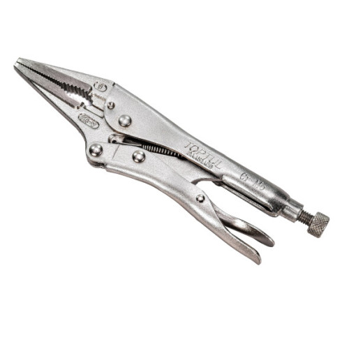 Клещи с фиксатором, длинные прямые губки 230мм. TOPTUL DAAS1A09
