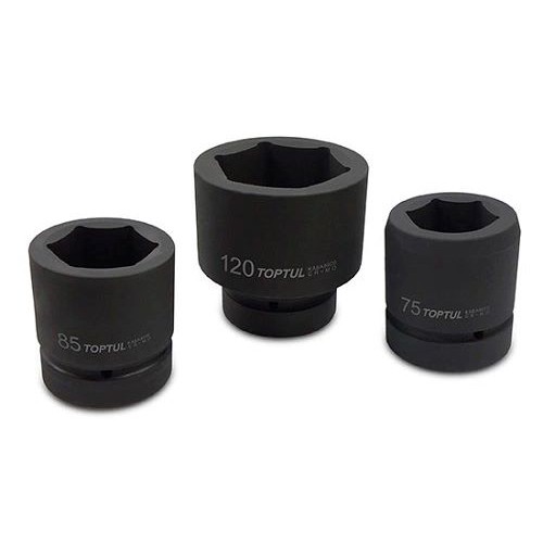 Головка ударна 2-1/2",6-гранна,80мм, довжина 140мм. TOPTUL KABA8080