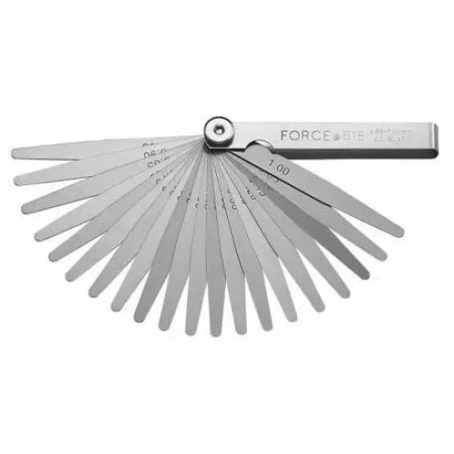 Щупы измерительные (0,05–1,00мм),20лезвий. FORCE 618 F