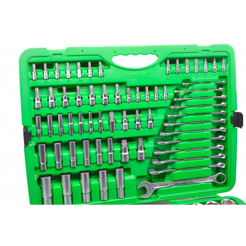 Набор инструмента комбинированный 1/4"&3/8"&1/2" 216ед. TOPTUL GCAI216R