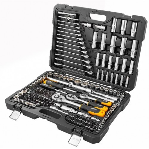 Набір інструменту комбінований 218 од. 1/4", 3/8", 1/2" (6-гр.) (4-22 мм) JCB Tools JCB-42182-5
