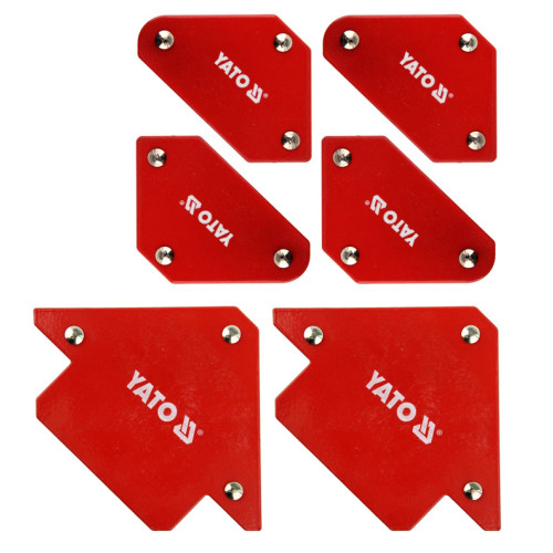Набор магнитных углов для сварки,6шт (45°,90°,135°). YATO YT-08678