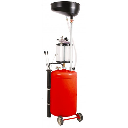 Установка для слива и вакуумной откачки масла с мерной колбой (80л.) G.I. KRAFT B8010KVS