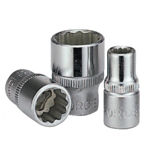 Головка торцева 12-гранна,квадрат 1/4", 8мм, довжина 25мм. FORCE 52908 F