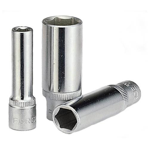 Головка торцевая глубокая 1/4",6-гранная,размер 7мм, длина 50мм. FORCE 5255007 F