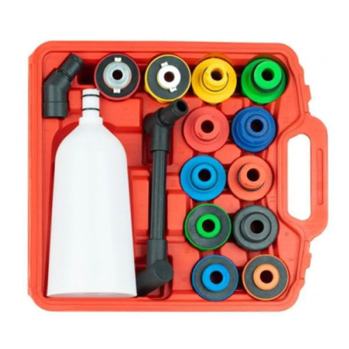 Лейка для заливки масла в двигатель с адаптерами,15пр. ShiningBerg 113084B