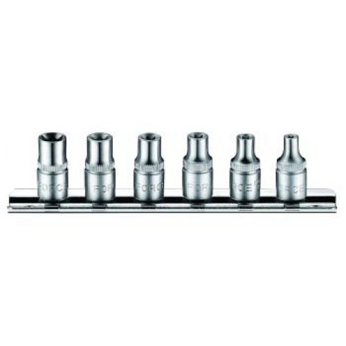 Набор головок E-профиль TORX E4-E10,квадрат 1/4", длина 25мм, 6шт. FORCE 2062S F