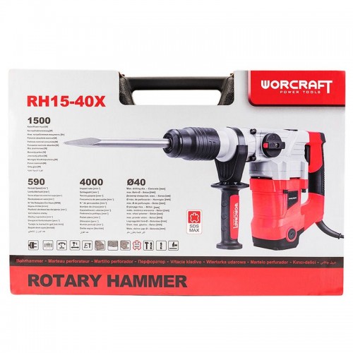 Перфоратор 1500 Вт 4000 уд/мин (10 Дж )SDS-MAX RH15-40X WORCRAFT