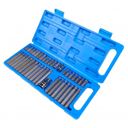 Набор бит с адаптерами 1/2 и 3/8 TORX, HEX, SPLINE 40ед. VIKTEC VT13093