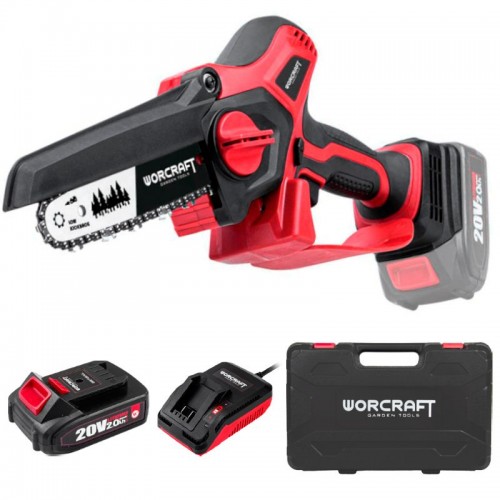 Пила ланцюгова акумуляторна ручна 150 мм, 20 В (ONE FOR ALL) WORCRAFT CHS‑S20LiBPM