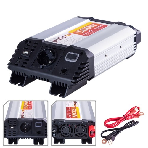Перетворювач напруги 12V-220V/300W (модифікована синусоїда) PULSO (IMU-520)
