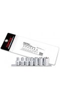 Набор головок TORX 1/2" E10–E24,7 предметов (звезда Давида). TOPTUL GAAG0704