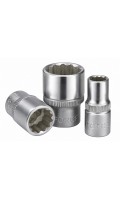Головка торцевая 12-гранная,квадрат 1/4", 7мм, длина 25мм. FORCE 52907 F