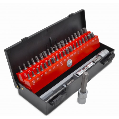 Набор насадок HEX,TORX,SPLINE44ед.вертикальное расположение бит 4441C FORCE