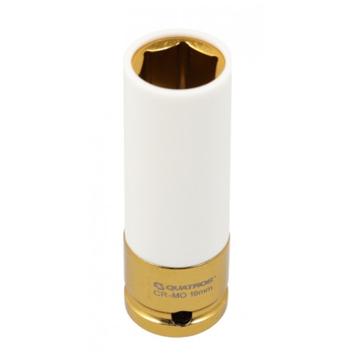 Головка для колесных гаек 1/2",19мм, длина 85мм. QUATROS QS90819