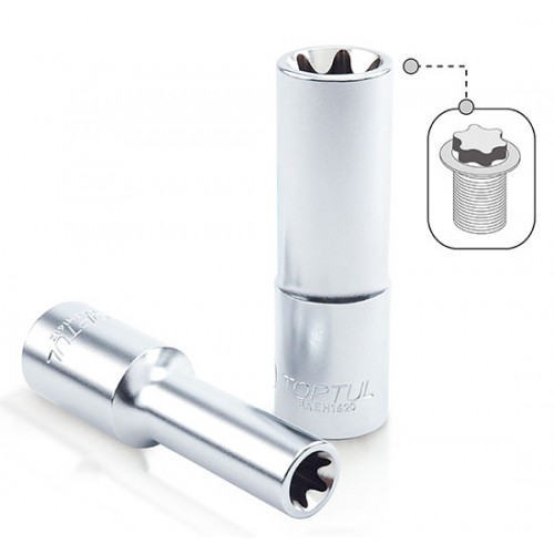 Головка торцевая длинная E8,квадрат 1/4", длина 50мм. TOPTUL BAEH0808