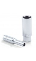Головка торцевая глубокая 6-гранная,квадрат 1/4", 7мм, длина 50мм. TOPTUL BAEE0807