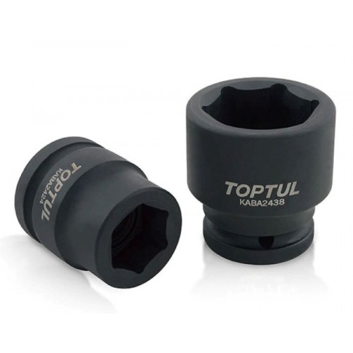 Головка торцева ударна 3/4",38мм,6-гранна, коротка, довжина 57мм. TOPTUL KABA2438