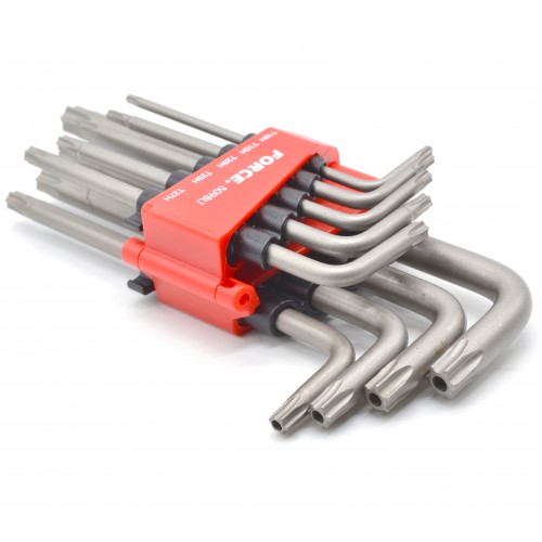 Набір ключів Torx T10H-T50H, з отвором довгих 9ін. 5098LT FORCE