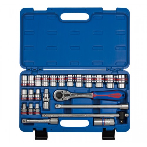 Набор головок 1/2" 24 ед. 12-ти гранные, дюймовые 1/2"-1-1/4" King Tony ST4028SR