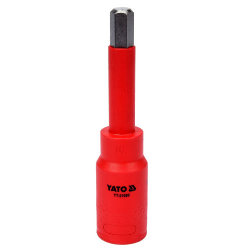 Насадка торцева діелектрична HEX 10мм,1/2",120мм,VDE 1000В. YATO YT-21089