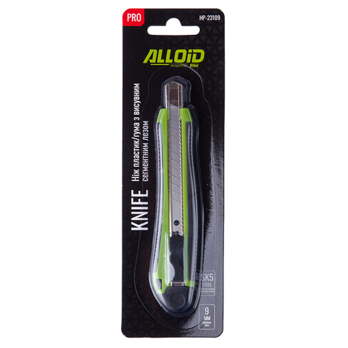 Нож с выдвижным сегментным лезвием 9мм SK5 Alloid Pro HP-23109