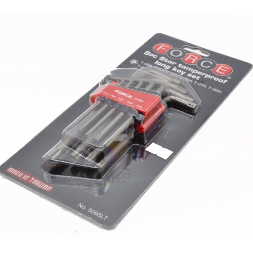 Набір ключів Torx T10H-T50H, з отвором довгих 9ін. 5098LT FORCE