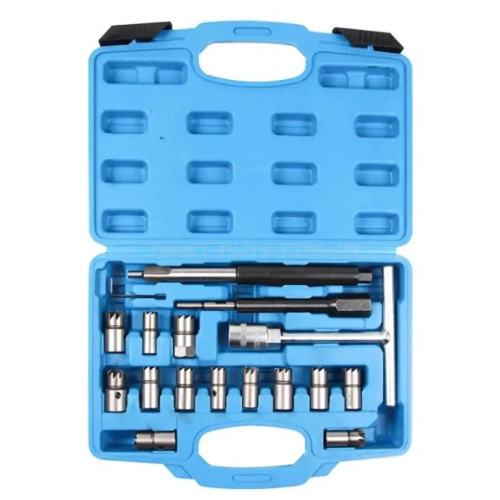 Набор для притирки седел форсунок дизельного двигателя,19 предметов. VIKTEC VT01765