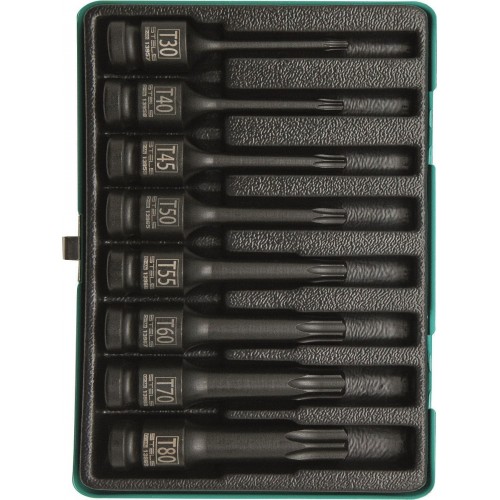 Набор ударных торцевых головок наружных Torx 1/2", в кейсе, 8 шт. Stels