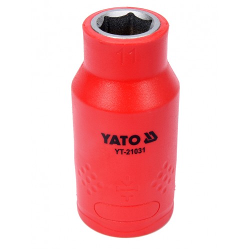 Головка торцева діелектрична VDE 1/2",6-гранна, 11мм, довжина 55мм. YATO YT-21031