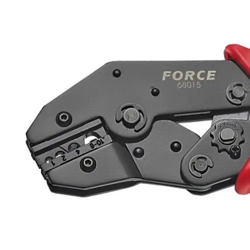 Клещи обжимные для неизолированных круглых контактов 1–10мм². FORCE 68015 F