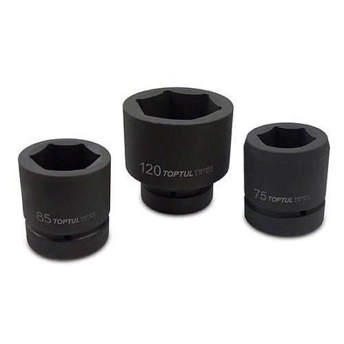 Головка ударна 2-1/2",6-гранна,90мм, довжина 145мм. TOPTUL KABA8090
